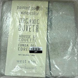 Pottery Barn Kids Pw Painted Palace Watercolor Duvet Cover Twin Multi NEW